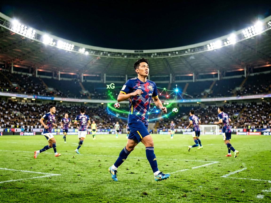 夜间体育场灯光下的赛事场景
